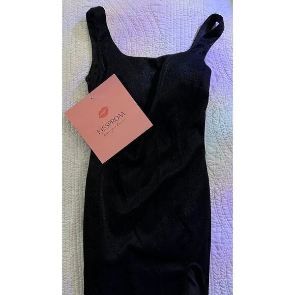 NWTO kiss prom, black glitter party dress - Picture 4 of 12